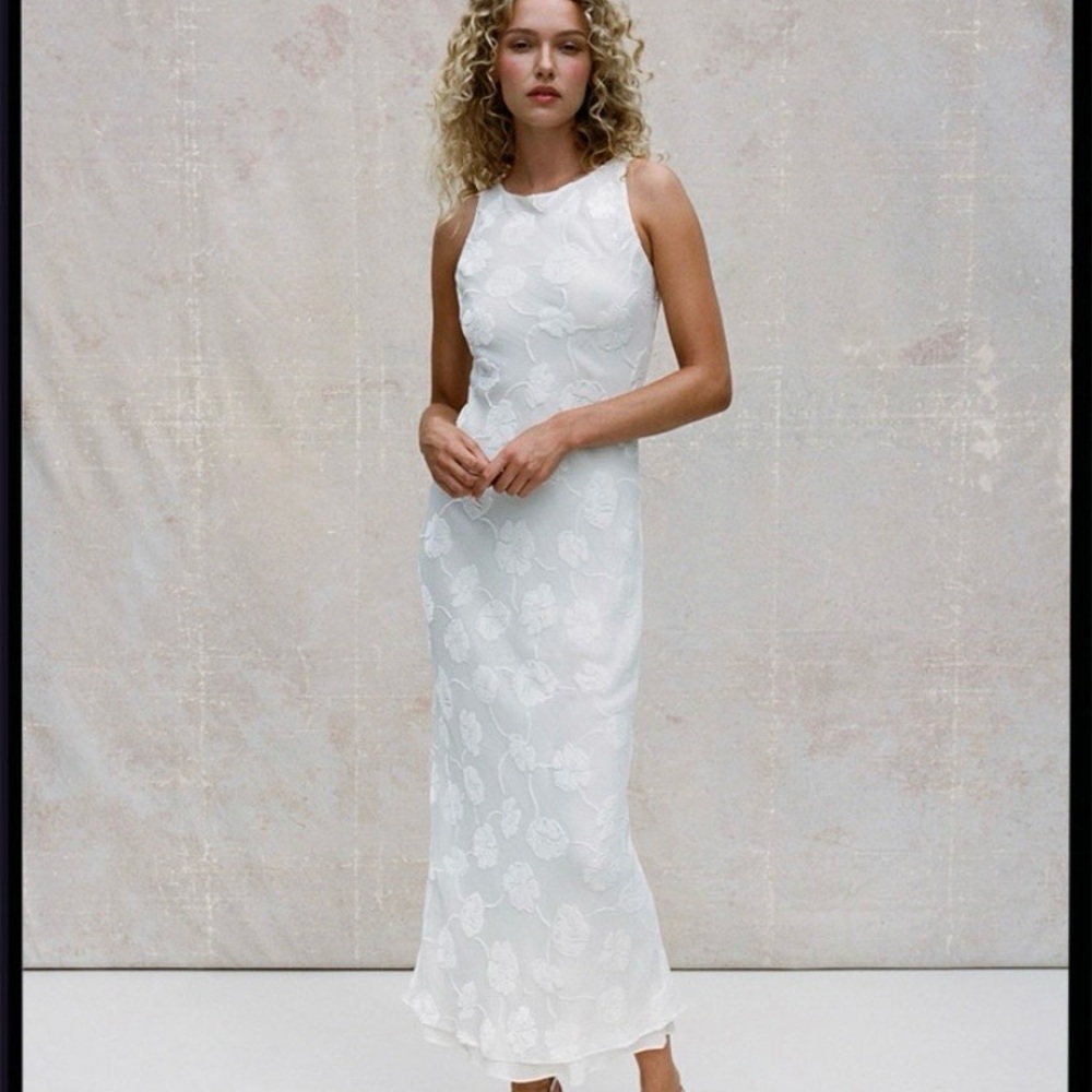 Realisation Par Carla Dress in Lily Devoré Ivory NWT
